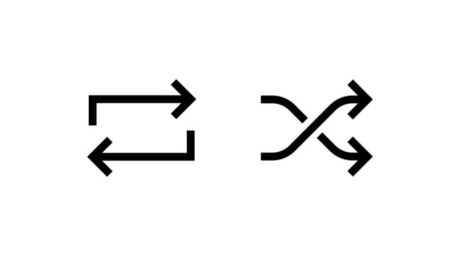 loop and shuffle icon symbol