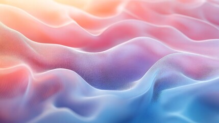 Abstract colorful wave background with soft gradient in pink, orange, and blue colors.