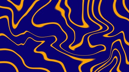 Dark blue abstract with yellow wavy flowing lines elements. Blue and yellow seamless pattern background