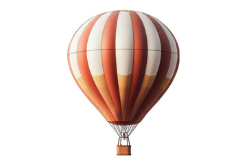 Obraz premium 3D Hot Air Balloon. Holiday illustration of a hot air balloon isolated on a white background