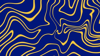 Dark blue abstract with yellow wavy flowing lines elements. Blue and yellow seamless pattern background