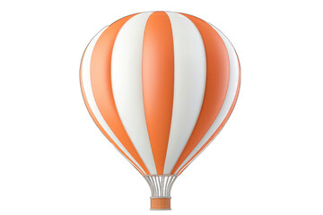 Obraz premium 3D Hot Air Balloon. Holiday illustration of a hot air balloon isolated on a white background
