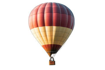 Obraz premium closeup shot of 3D Hot Air Balloon flying, isolated on transparent PNG, white background