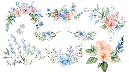 Watercolor Flower Arrangement