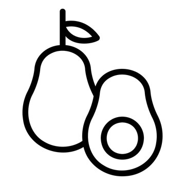 recommend clip art: avocado Line Icon
