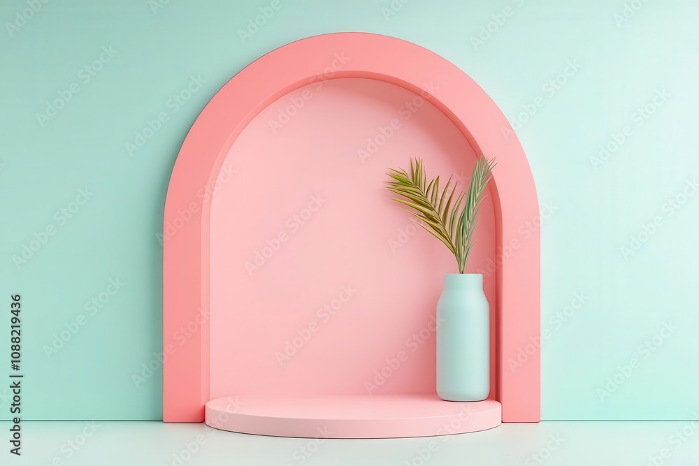 Poster support management flat design front view relationship theme 3d render colored pastel