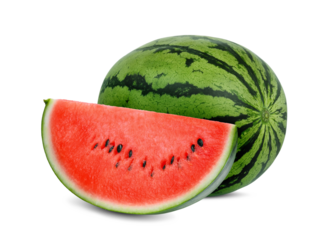 watermelon with slice isolated, png