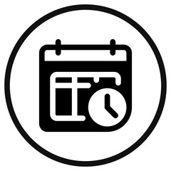 Editable timetable, schedule, agenda vector icon. Online learning, course, tutorial. Part of a big icon set family. Perfect for web and app interfaces, presentations, infographics, etc