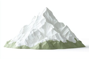 Obraz premium A stylized mountain model with sharp peaks and smooth textures, perfect for decor.