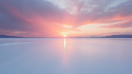 Obraz premium Salt Flats at Sunrise: 