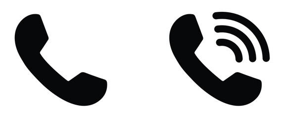 Fototapeta premium Phone call icon. Telephone icon symbol. Vector illustration on white background.