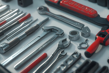 Fototapeta premium Building basics essential construction tools for every diy enthusiast home workshop guide indoor practical application of hammers and screwdrivers