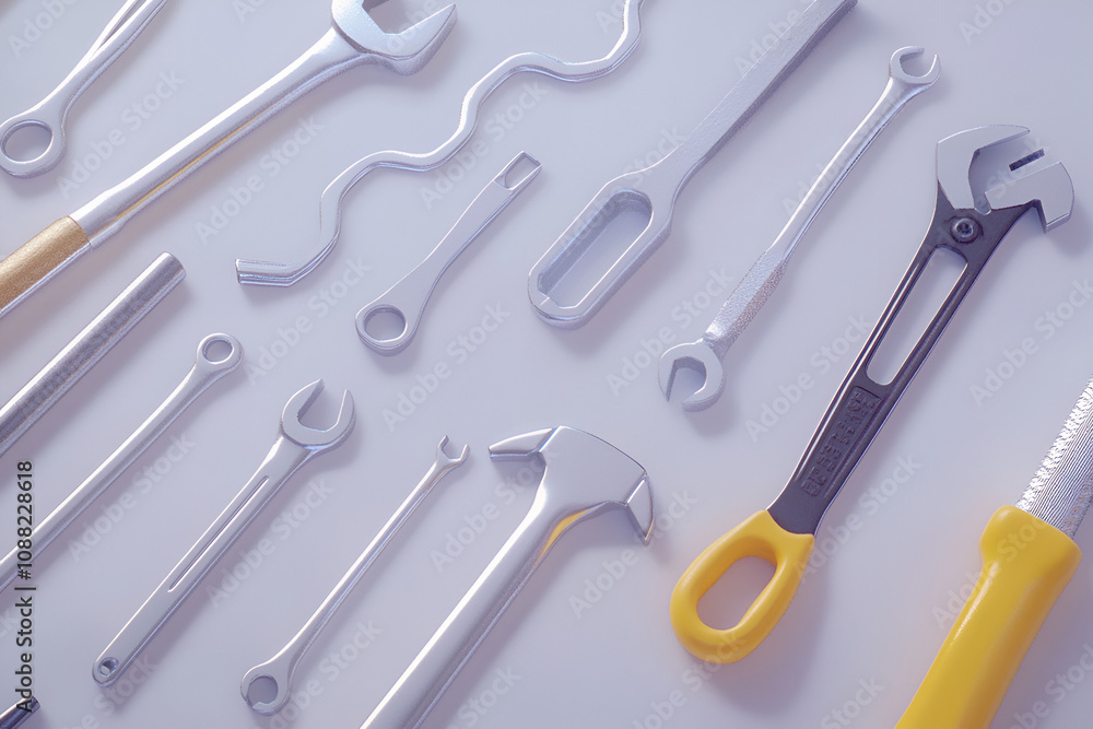 Poster constructing with precision tools for building workshop guide hands-on hammer and screwdriver essent