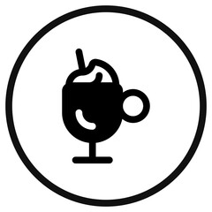 Editable frappe vector icon. Cafe, coffee shop, restaurant, drink, beverages. Part of a big icon set family. Perfect for web and app interfaces, presentations, infographics, etc