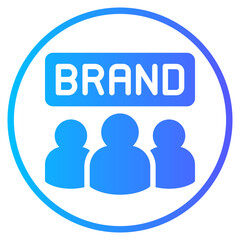 brand engagement gradient icon