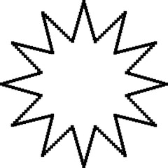 Star pixel icon. Geometric for design