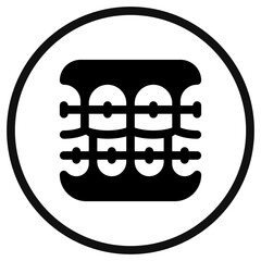 Editable dental braces vector icon. Dentistry, healthcare, medical. Part of a big icon set family. Perfect for web and app interfaces, presentations, infographics, etc