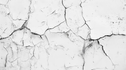 Obraz premium Cracked and Broken White Cement Wall