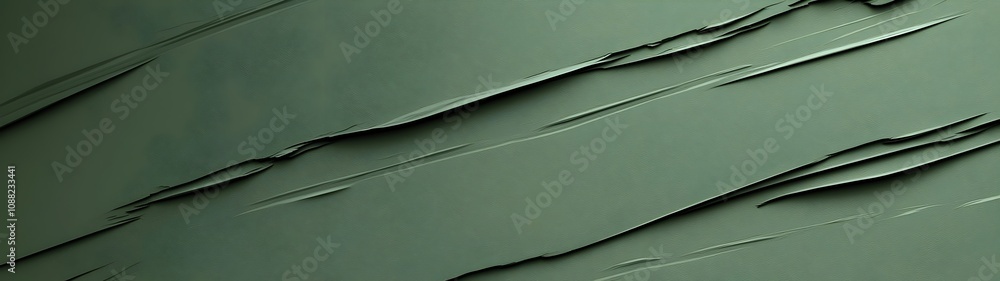 Poster a textured green surface featuring smooth, flowing lines and soft creases, creating a calming and se
