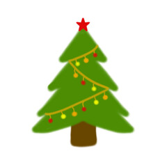 christmas tree isolated on white