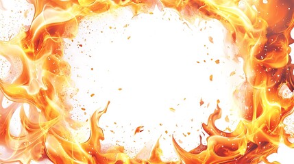 Fiery Frame - A Bright and Dramatic Design