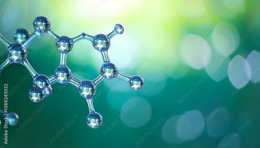 Poster exploring firefly transparent molecule model closeup nature background creative concept bokeh enviro