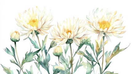 Botanical art showcase home studio watercolor painting serene environment close-up view floral concept