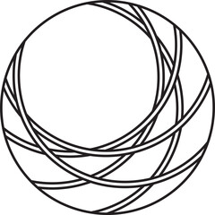 Circle round line icon. Geometric element