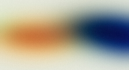 Retro color gradient grainy background. Abstract smooth blue orange white color noisy gradient, glowing, vibrant, shine, bright, niise texture background