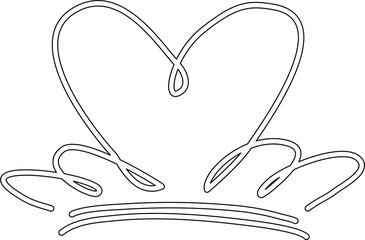 Crown king drawing. Accessories linear collection