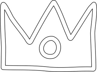Crown king drawing. Accessories linear collection