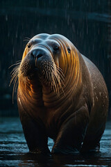 Fototapeta premium sea lion on the beach
