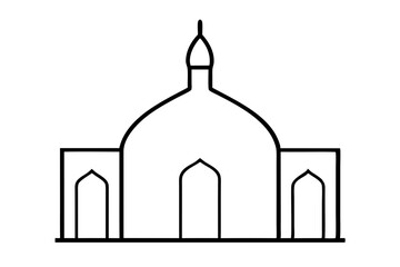 Synagogue Silhouette | isolated silhouette vector illustration on white background