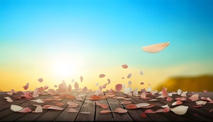 Obraz premium Natural macro shot. Organic petals, outdoor natural lighting, 3D illustration.