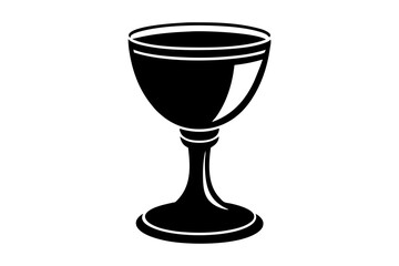 Kiddush Cup | isolated silhouette vector illustration on white background