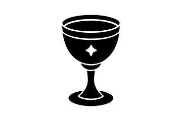 Kiddush Cup | isolated silhouette vector illustration on white background