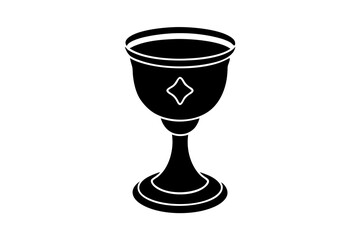 Kiddush Cup | isolated silhouette vector illustration on white background