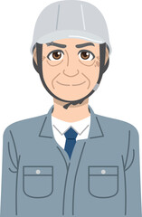 現場監督の中年男性