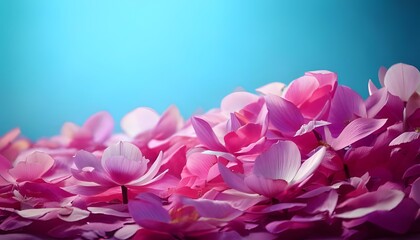 Fototapeta premium Natural macro shot. Petals in macro, outdoor garden setting, vibrant colors, 3D illustration.
