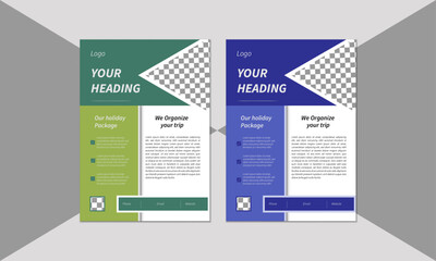 Modern minimal eye catchy corporate flyer design template with multiple color variation.