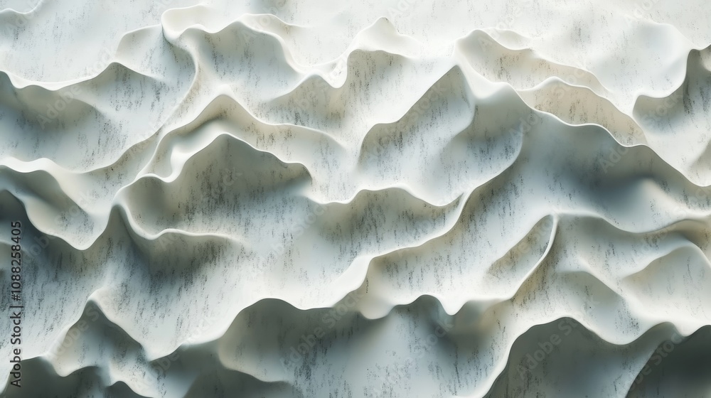 Aufkleber an abstract representation of textured, undulating waves in soft shades, evoking a serene and calm a