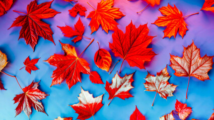 Orange Red Leaf's Background