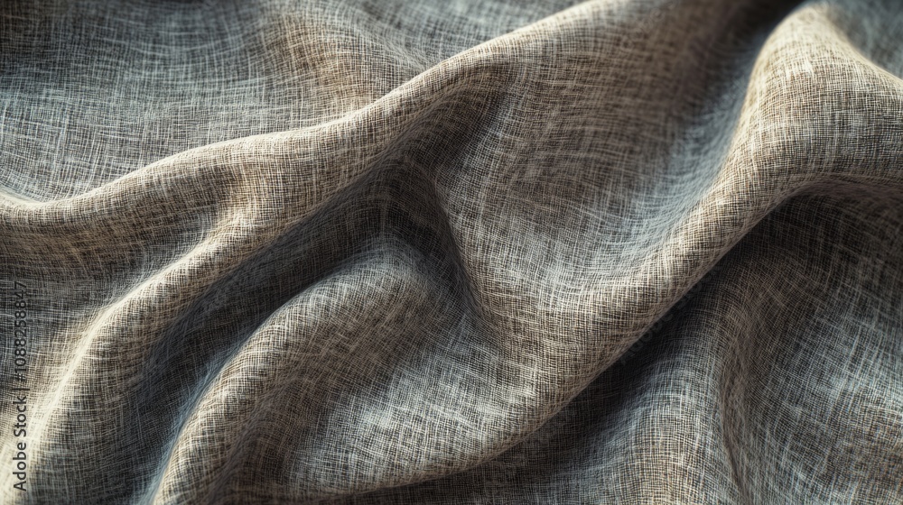 Poster a close-up of textured fabric, showcasing intricate patterns and the natural drape of the material i