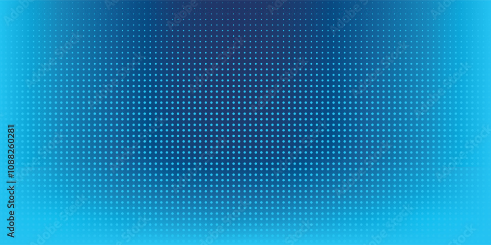 Poster halftone gradient pattern vertical vector illustration. blue dotted halftone texture. pop art light 