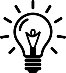 hand drawn bulb with idea