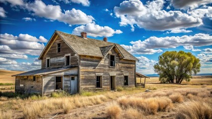 Old abandoned farm house in Dufur, Oregon , farmhouse, abandoned, rural, vintage, weathered, decay, rural
