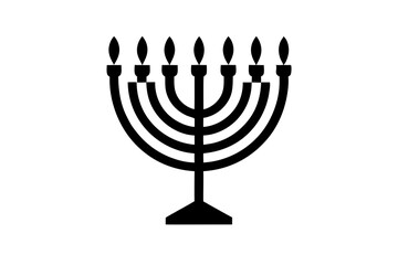 Menorah | isolated silhouette vector illustration on white background