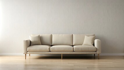 Minimalist sofa in neutral tones, perfect for contemporary interiors, modern, minimalist, sofa, neutral, tones