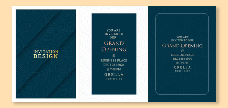 Beautiful luxury decorative wedding invitation card design set, Abstract Wedding Invitation, template, party invitation design