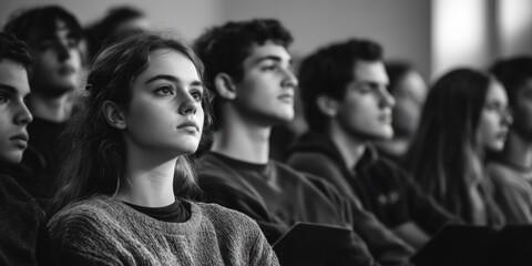 Obraz premium Group portrait in black and white